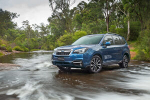 The fourth-generation Subaru Forester will fit three child seats across the middle row