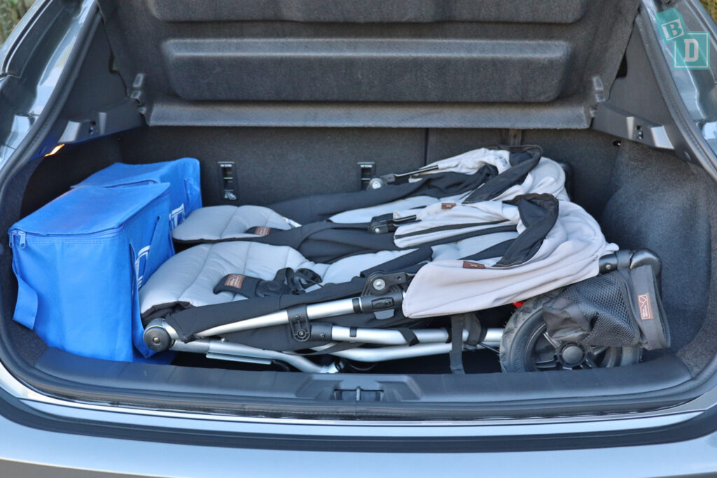 NISSAN QASHQAI N-SPORT 2020 boot space with side by side twin stroller pram and shopping
