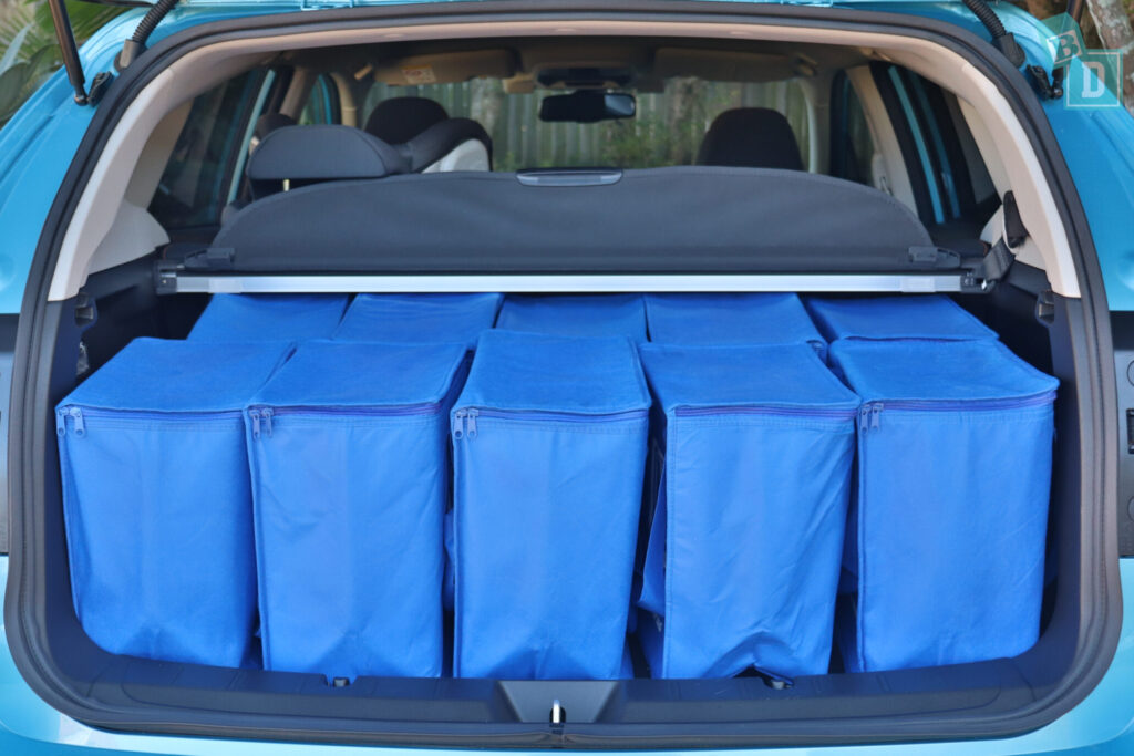 Subaru XV hybrid 2020 boot space with shopping bags