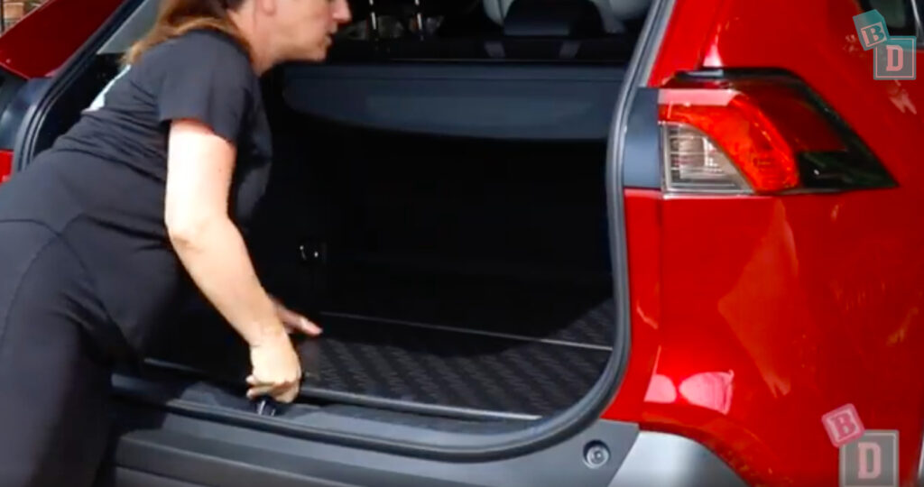 2021 Toyota RAV4 Hybrid Cruiser has a handy two-sided boot floor with carpeted and waterproof options