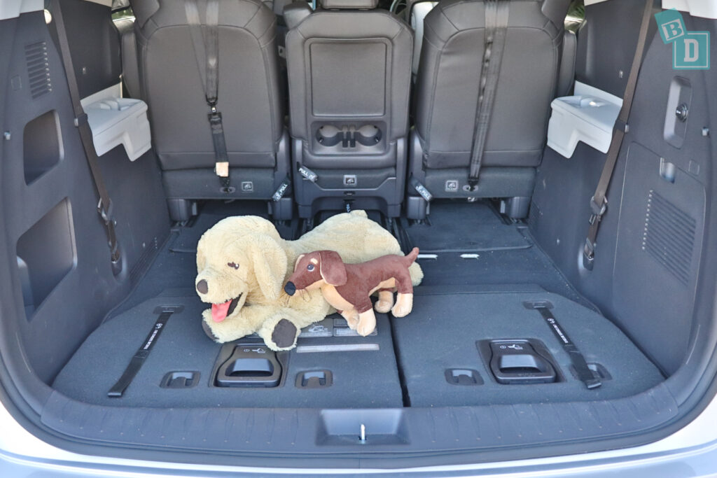 2021 Kia Carnival boot space for dogs with two rows of seats in use