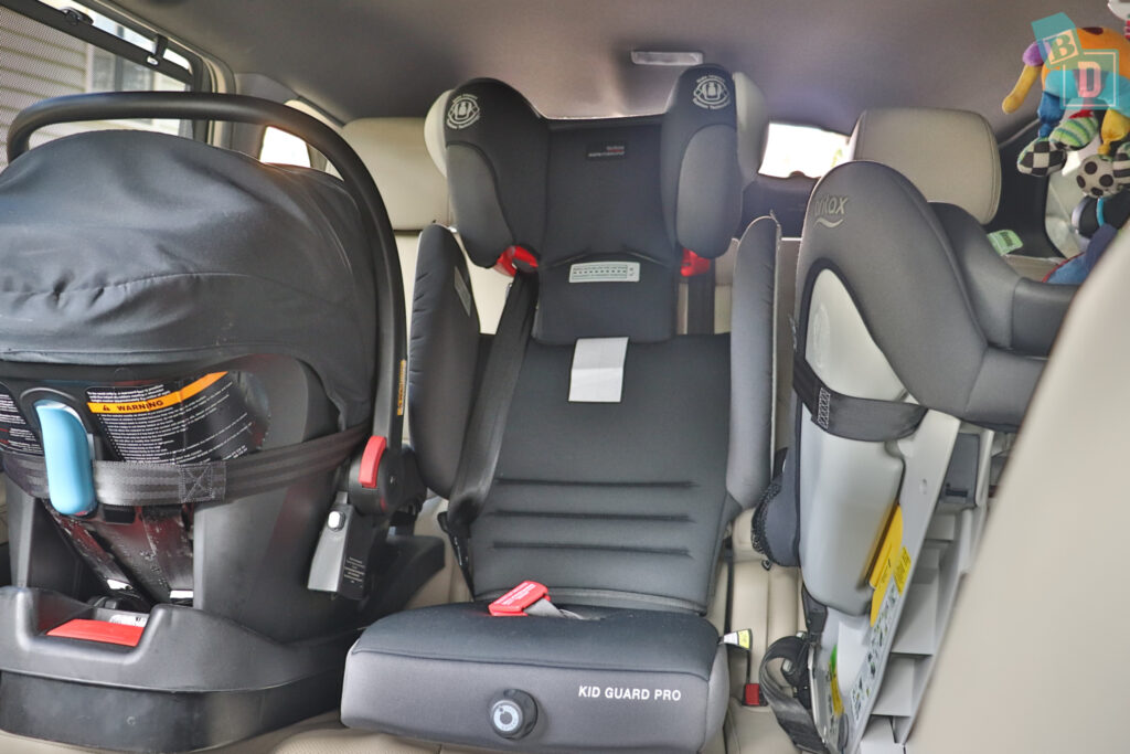 2021 Mazda CX-9 with three child seats installed in the second row