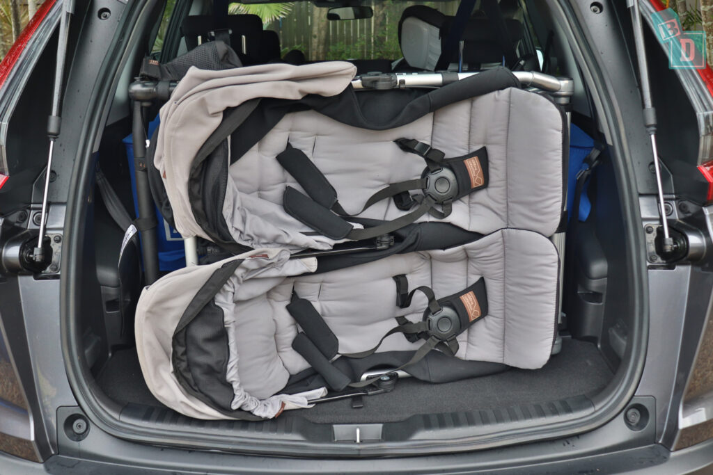 2021 HONDA CR-V boot space for single stroller pram and shopping with two rows of seats in use