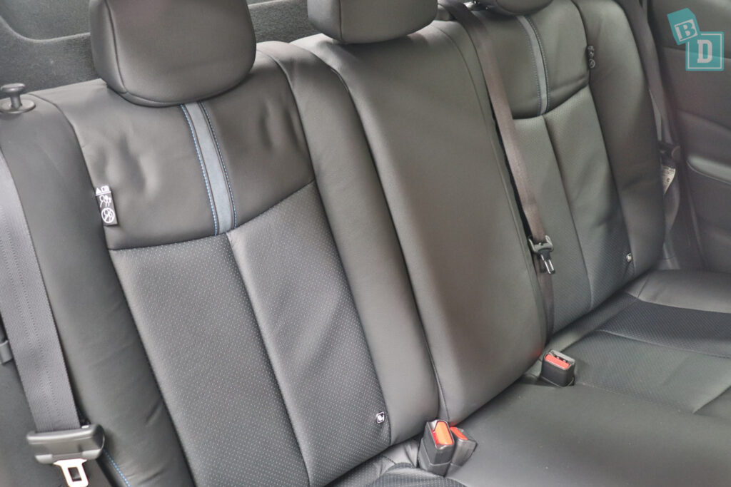 2021 Nissan Leaf e+ ISOFIX child seat anchorages in the second row