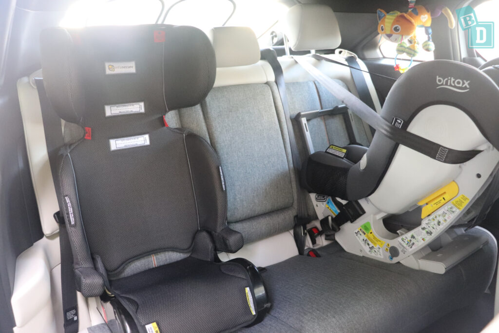 2021 Mazda MX-30 space between two child seats installed in the second row