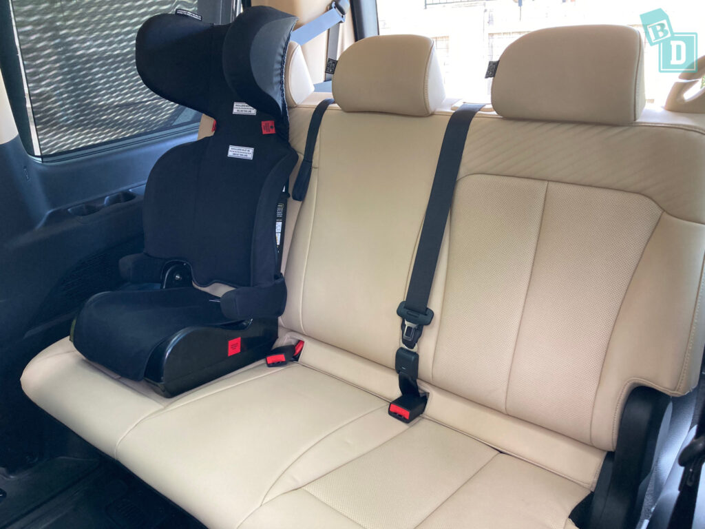 2022 Hyundai Staria Highlander with Infasecure versatile booster seat in third row