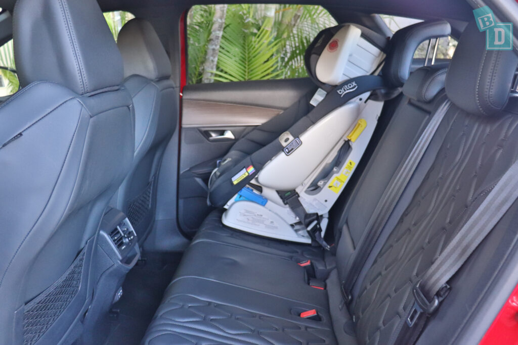 2021 Peugeot 3008 GT with child seat installed