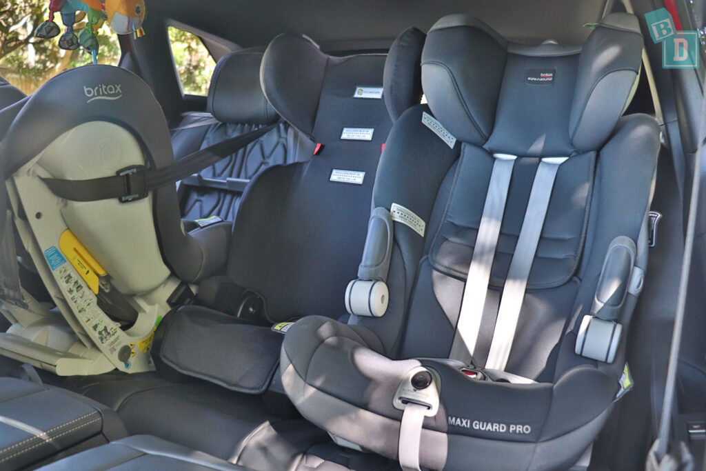 2021 Peugeot 3008 GT with three child seats installed
