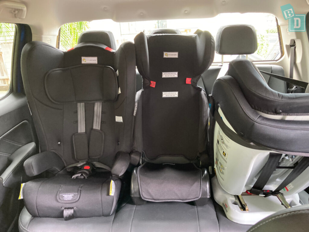 2021 GWM Cannon-L Ute 4x4  with three child seats installed in the second row