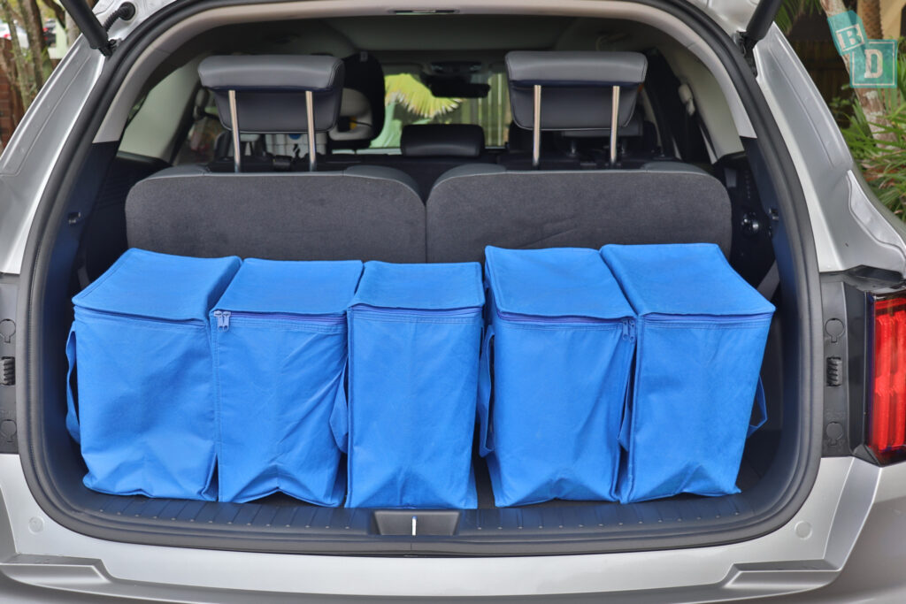 Kia Sorento PHEV boot space for shopping with all three rows in use