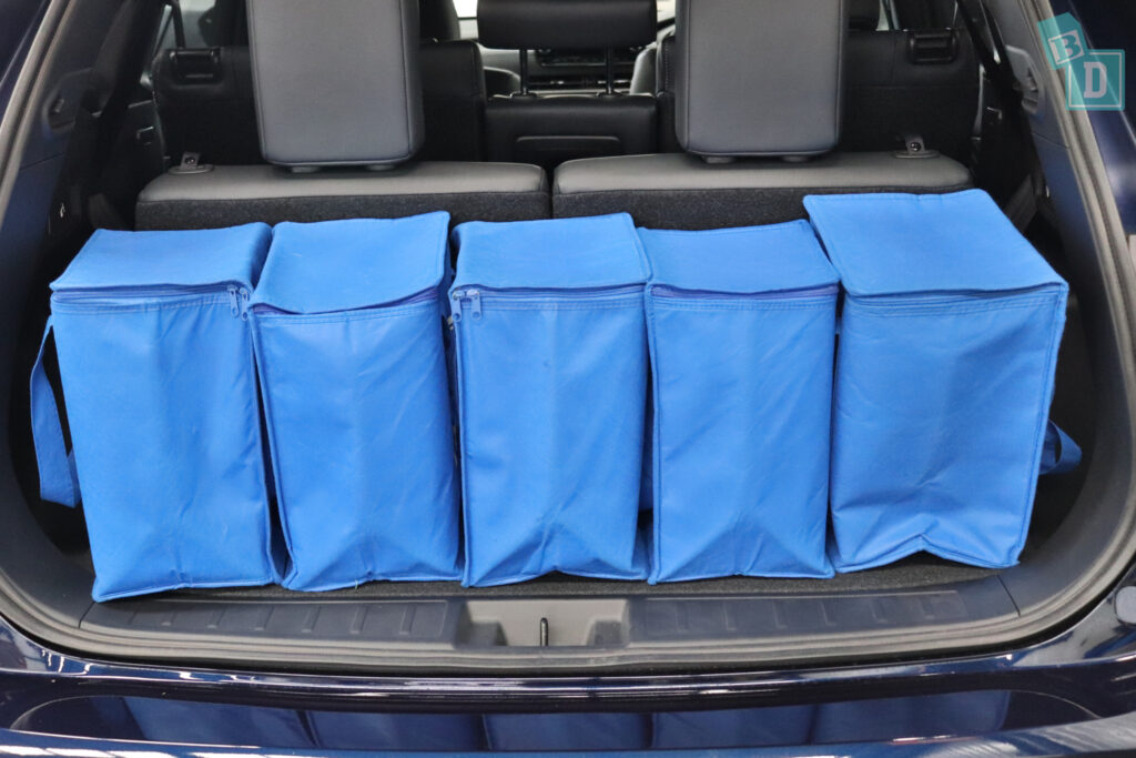 2022 Mitsubishi Outlander boot space with seven seats in use