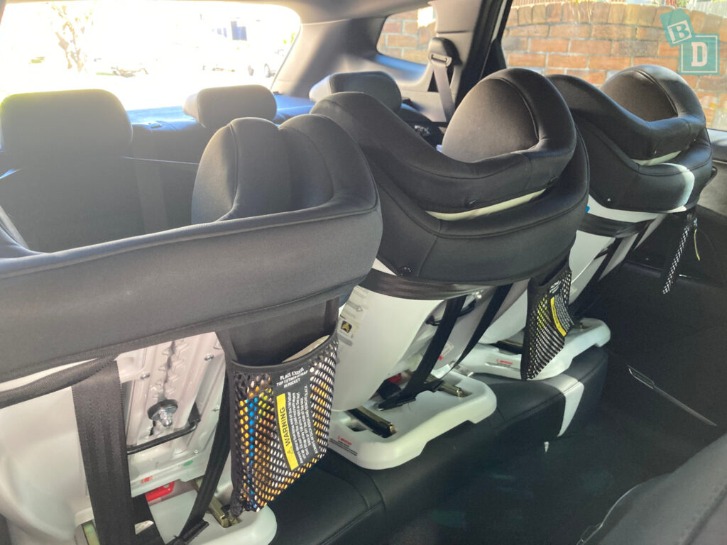 2022 Kia Sportage GT Line with three child seats installed in the second row