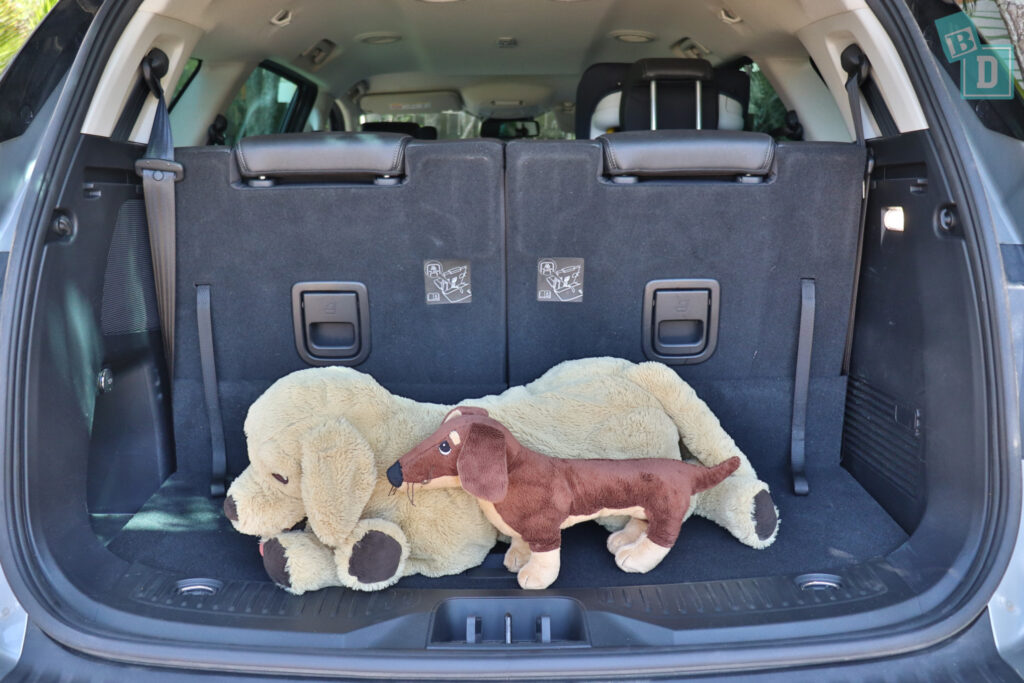 2021 Ford Everest Trend 4WD boot space for dogs with all three rows in use
