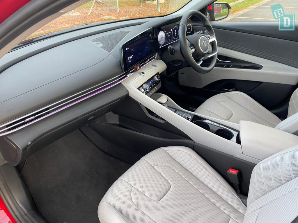 2021 Hyundai i30 Sedan N Line Premium space in the front seats