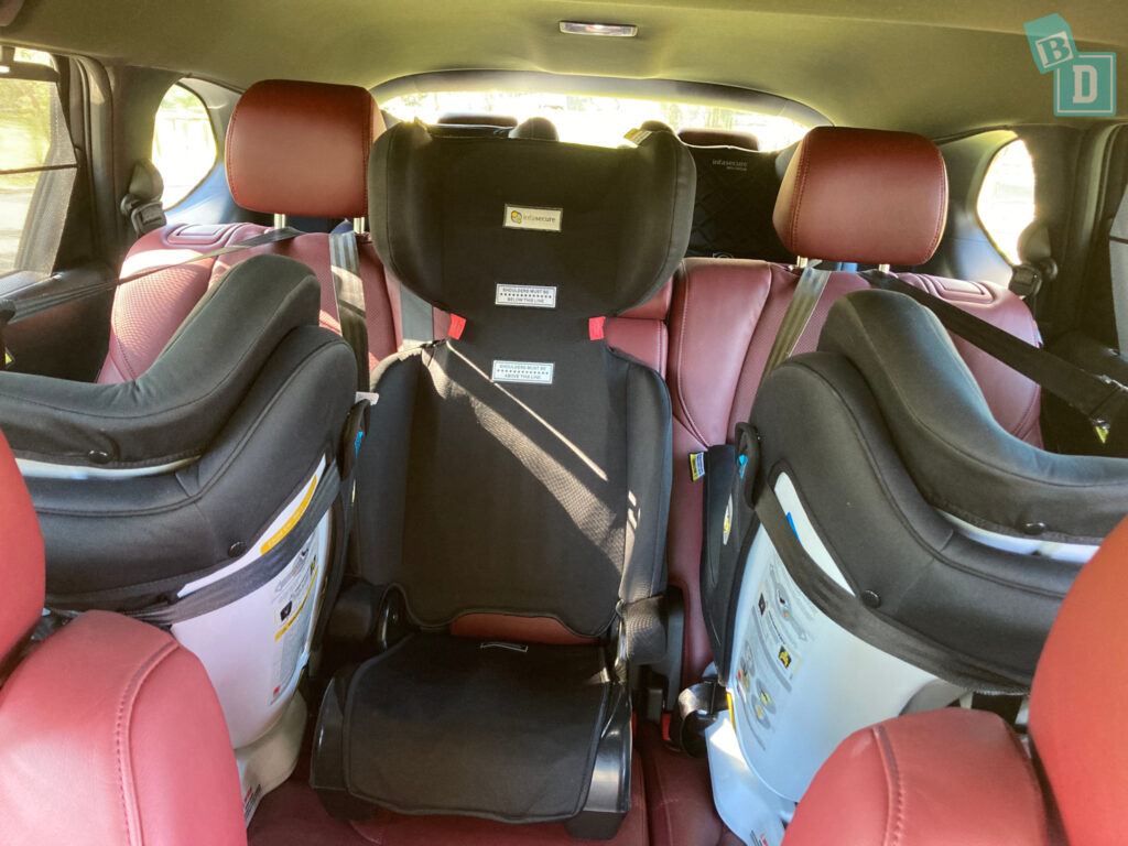 2022 Mazda CX-9 with 3 child seats installed in the back row