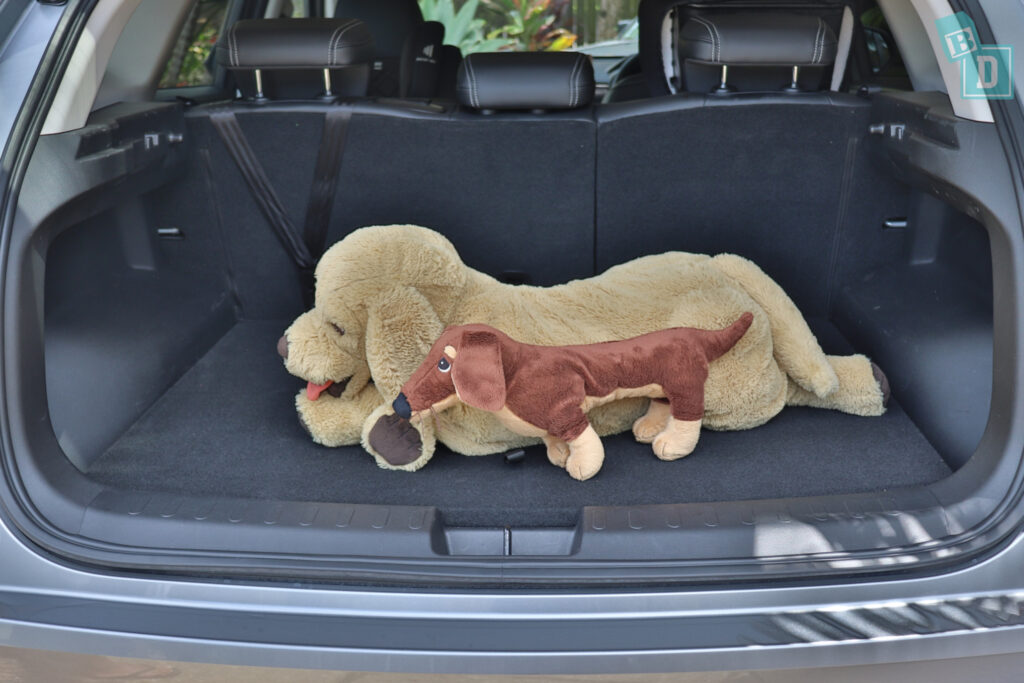 2022 GWM Haval Jolion Hybrid boot space for dogs with two rows of seats in use