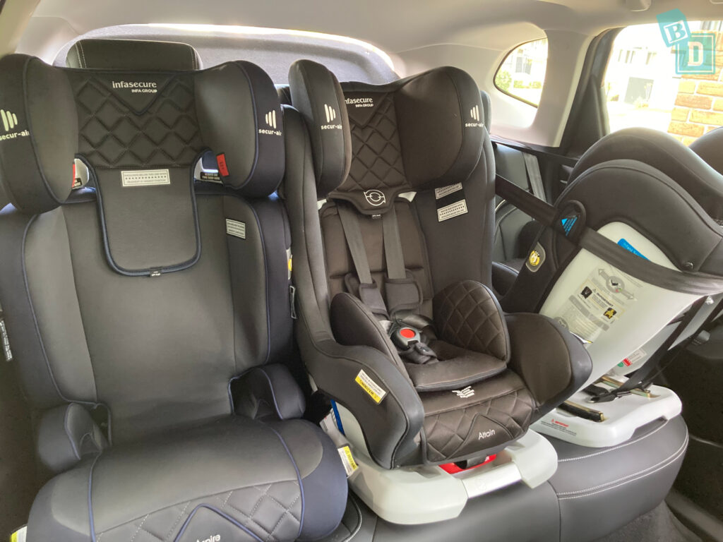 2022 GWM Haval Jolion Hybrid with three child seats installed in the second row