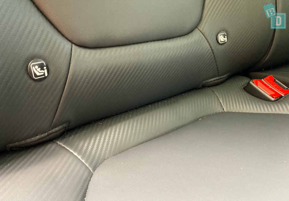 2023 MG ZS EV ISOFIX child seat anchorages in the second row 