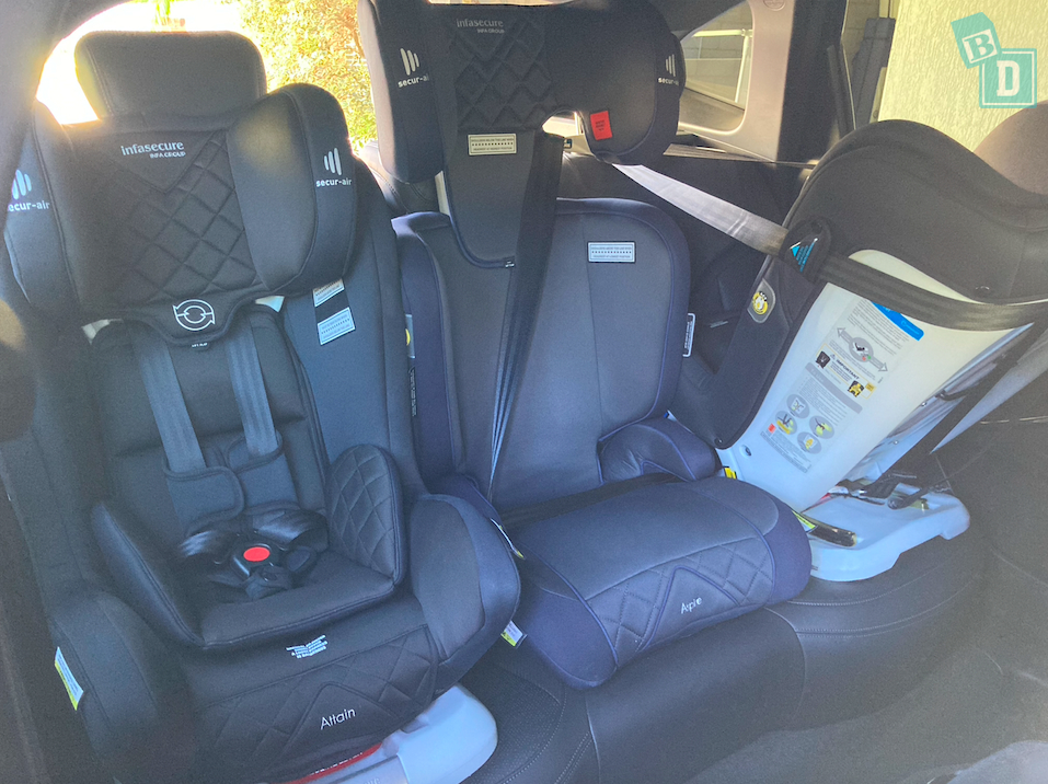 2023 Haval H6 GT with three child seats installed in the second row 