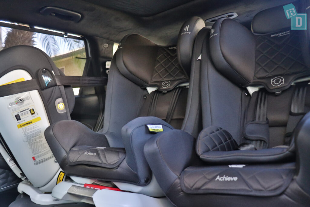 2023 Hyundai Santa Fe Hybrid with three child seats installed