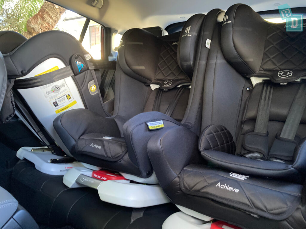 2024 Subaru Crosstrek AWD 2.0S with three child seats installed in the second row
