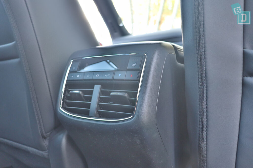 The air conditioning controls in a car.