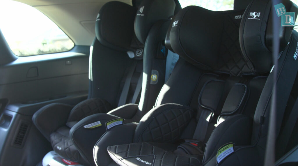 Two child seats in the third row of the 2023 Mazda CX-90 