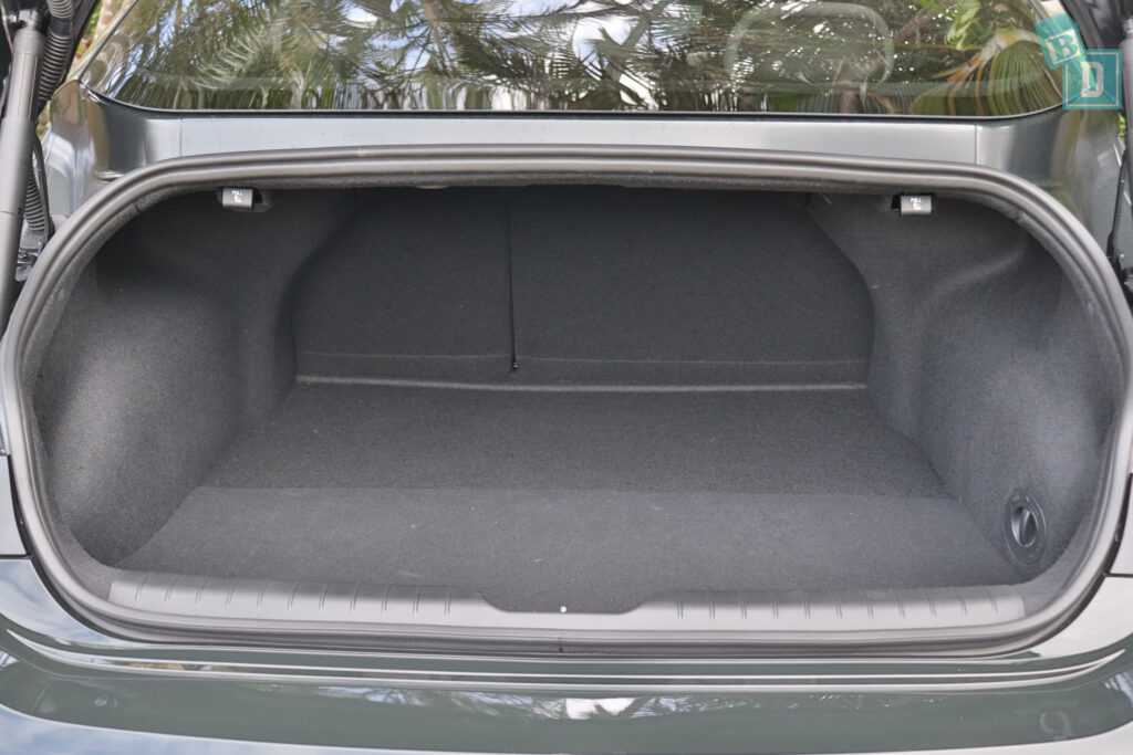 The 2023 Hyundai Ioniq 6 with the trunk open.