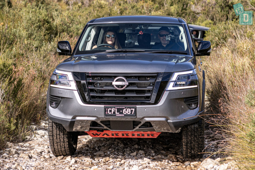 2023 Nissan Patrol Warrior 4x4 off-roading in Tasmania
