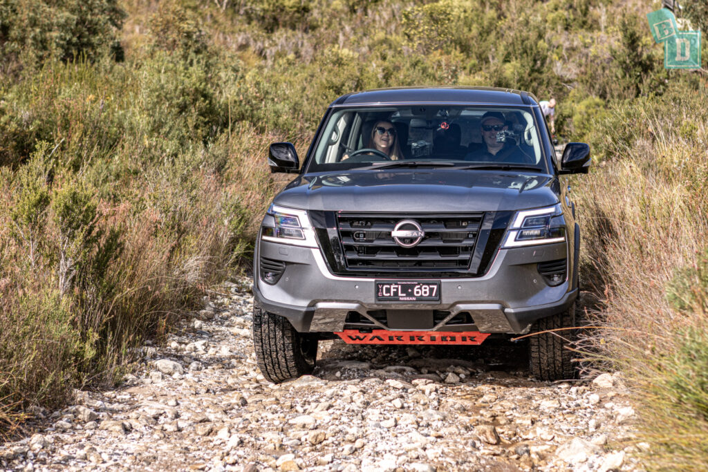 2023 Nissan Patrol Warrior 4x4 off-roading in Tasmania