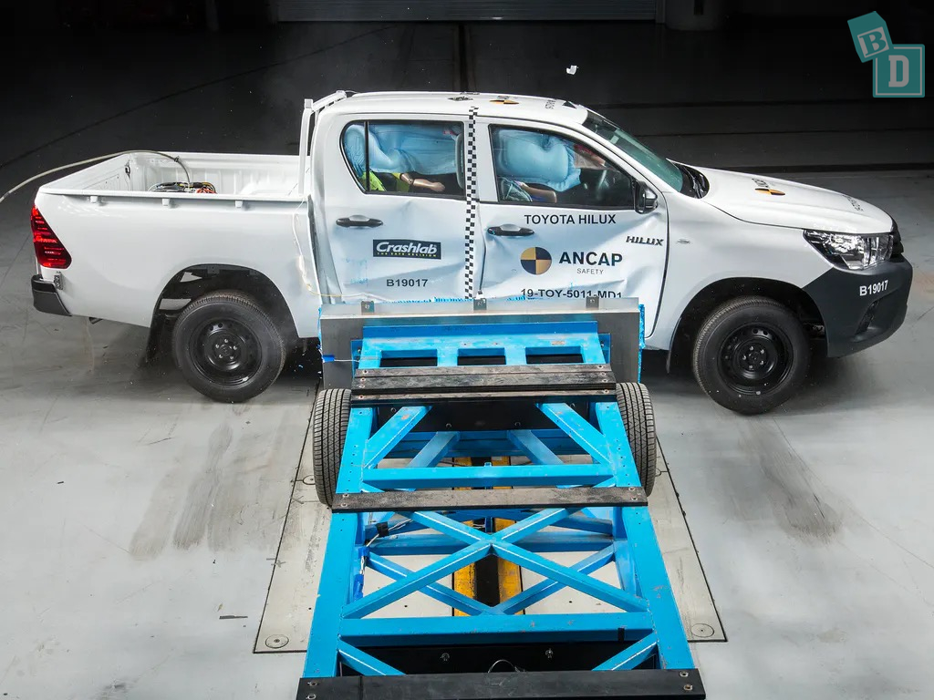Toyota hilux crash test shows it is one of the safest dual cab utes