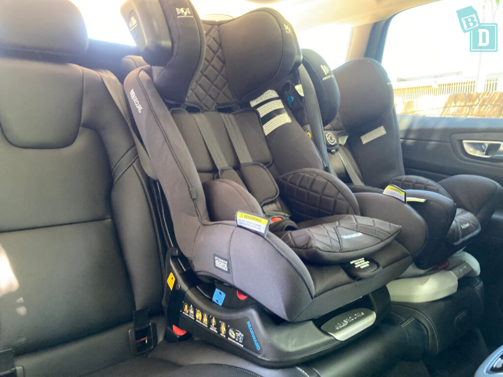 2024 Volvo XC60 space beside two child seats installed in the second row
