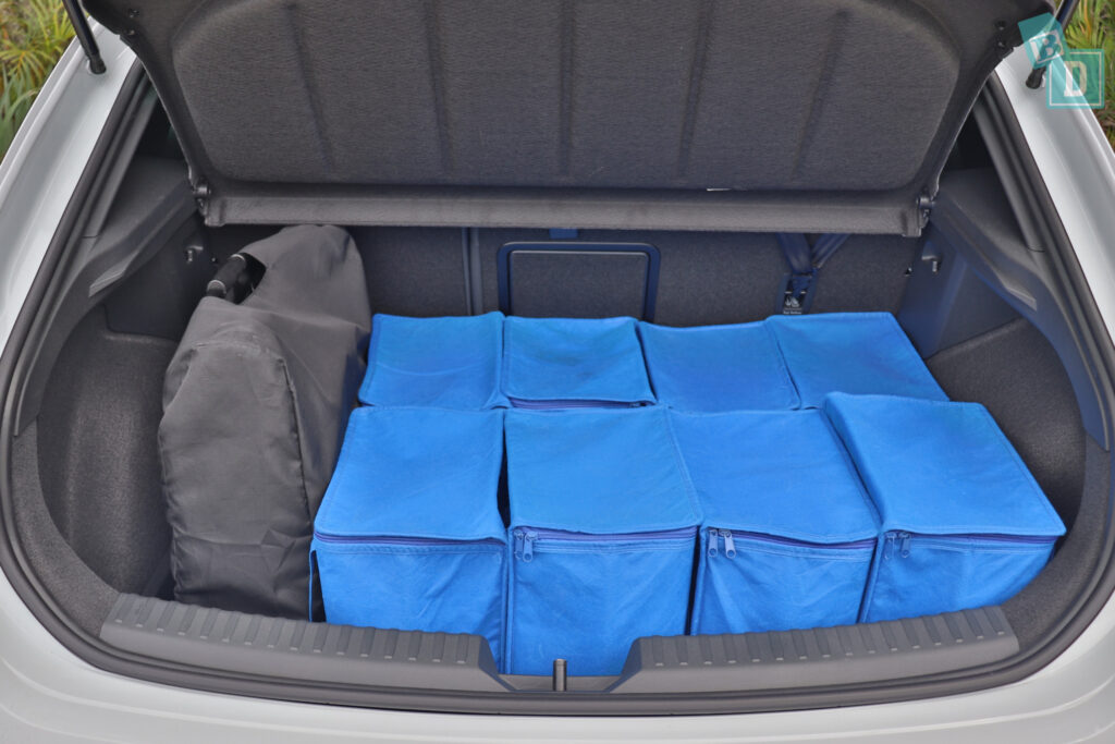 2023 Cupra Leon boot space for shopping with compact pram if two rows of seats are in use
