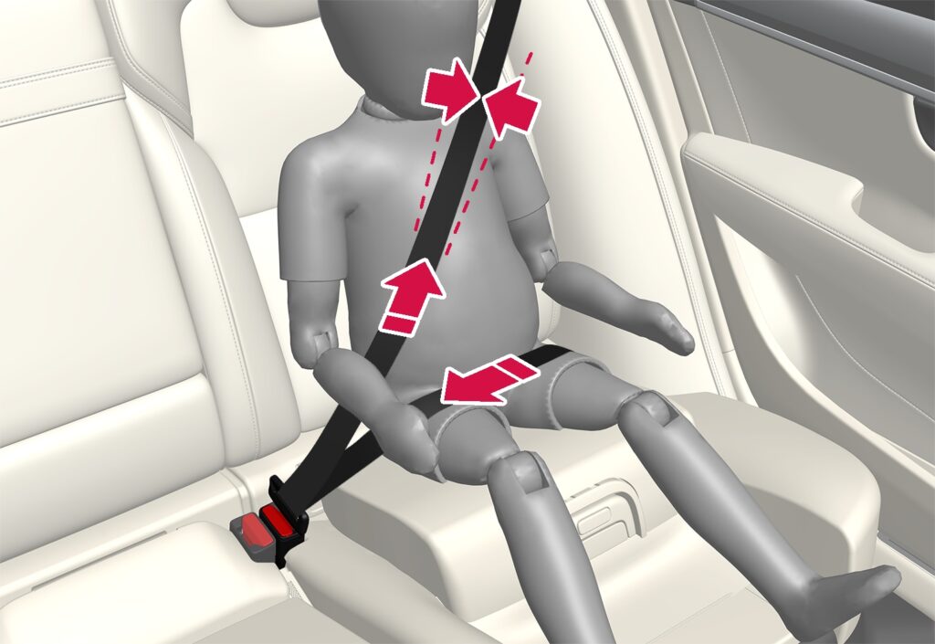 2024 Volvo XC60 integrated booster seat in the second row
