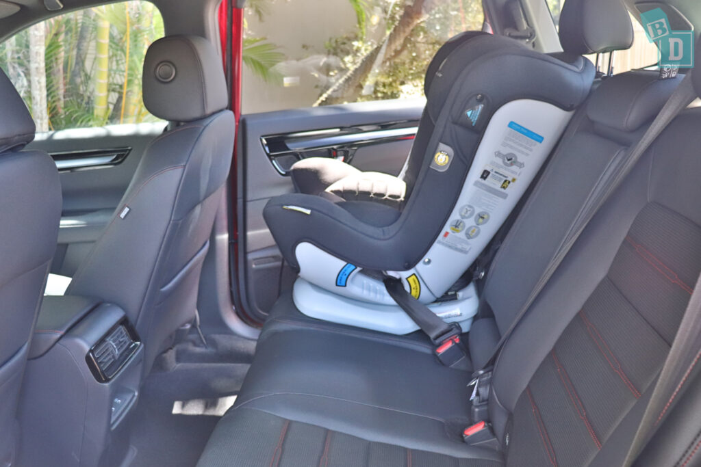 2024 Honda Civic Hybrid RS e:HEV legroom with forward-facing child seats installed in the second row
