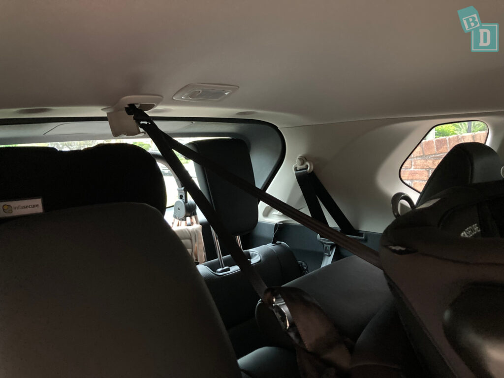 2023 Nissan X-Trail seven-seater top tether child seat anchorages in the second row
