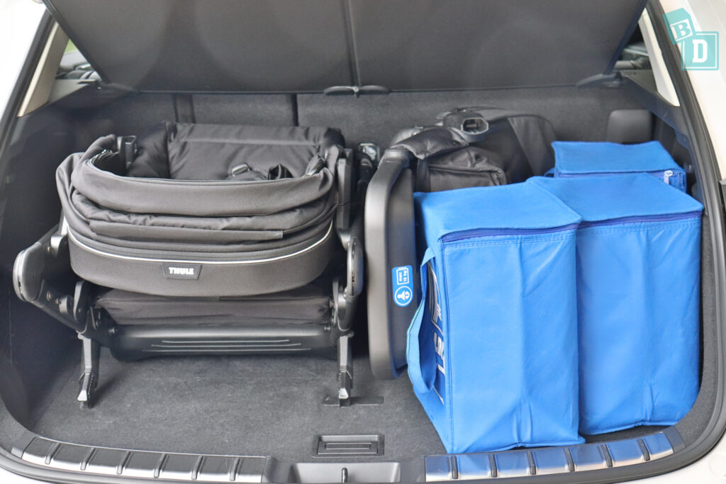 2024 Lexus NX350h boot space for shopping with tandem stroller pram if two rows of seats are in use
