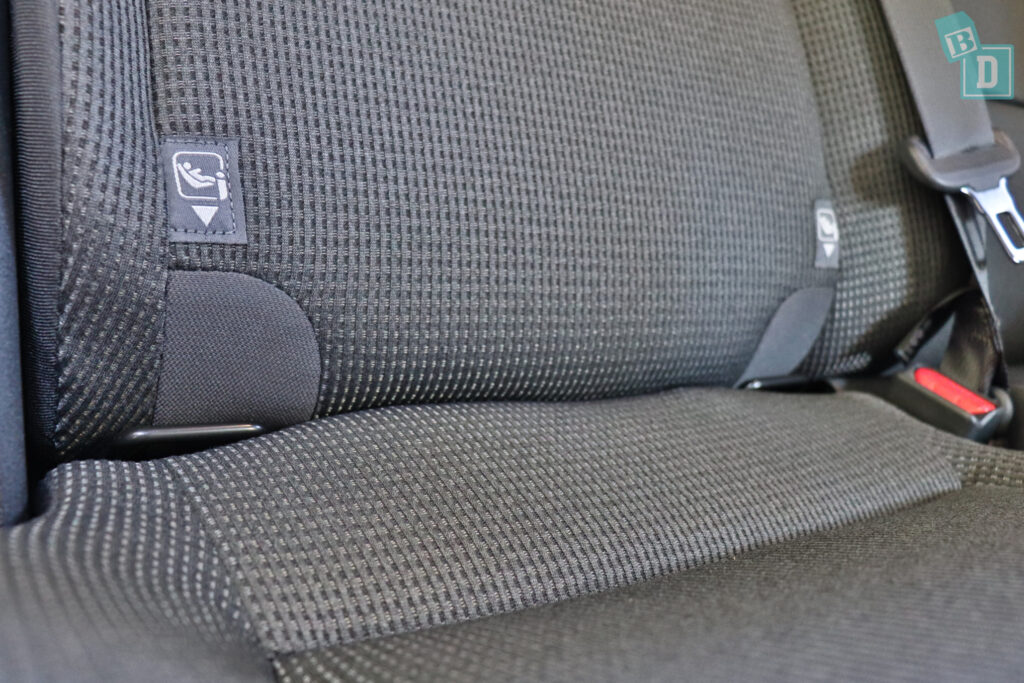 2024 Subaru Solterra ISOFIX child seat anchorages in the second row 