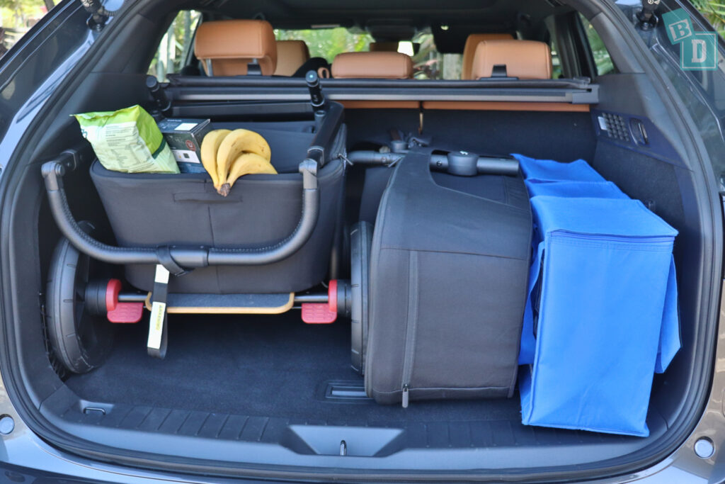 2024 Mazda CX-60 Azami boot space for shopping with single stroller pram if two rows of seats are in use 