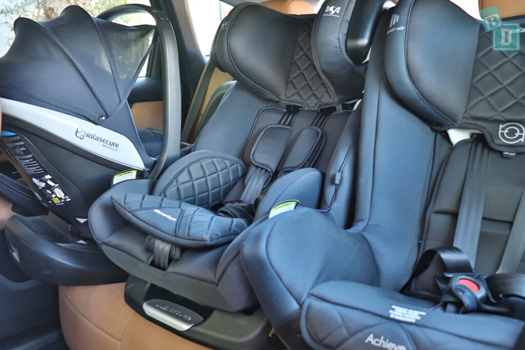 2024 Mazda CX-60 Azami with three child seats installed in the second row 