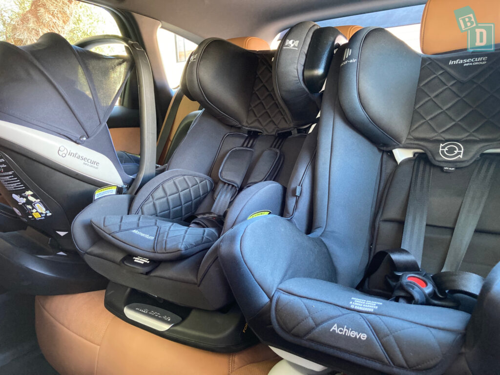 2024 Mazda CX-60 Azami with three child seats installed in the second row 