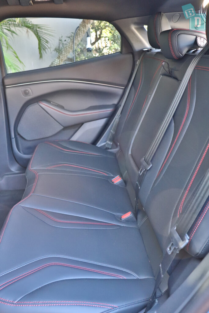 2024 Ford Mustang Mach-E Premium ISOFIX child seat anchorages in the second row
