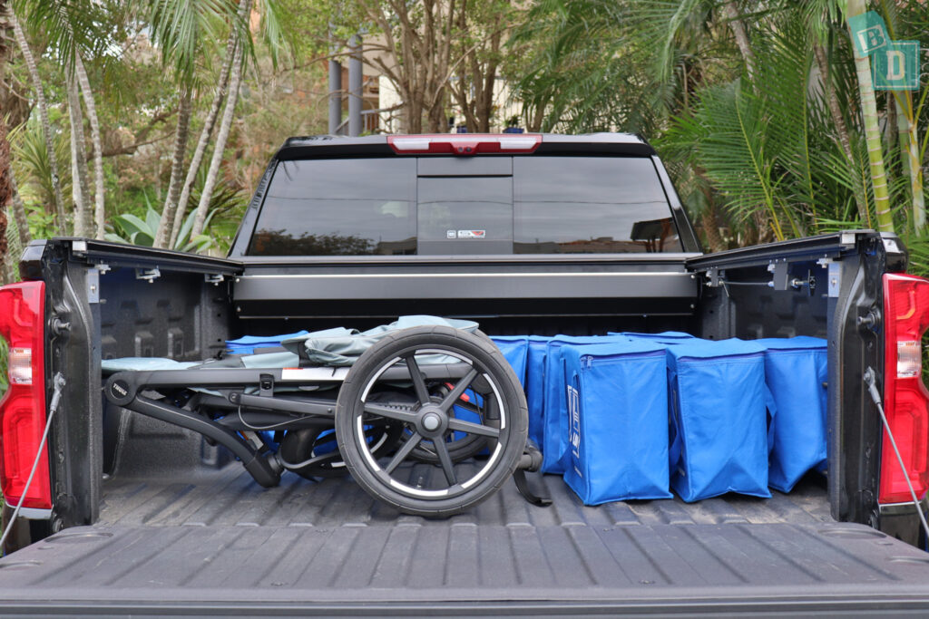 2024 Chevrolet Silverado 1500 LTZ Premium tray space for shopping with single stroller pram 
