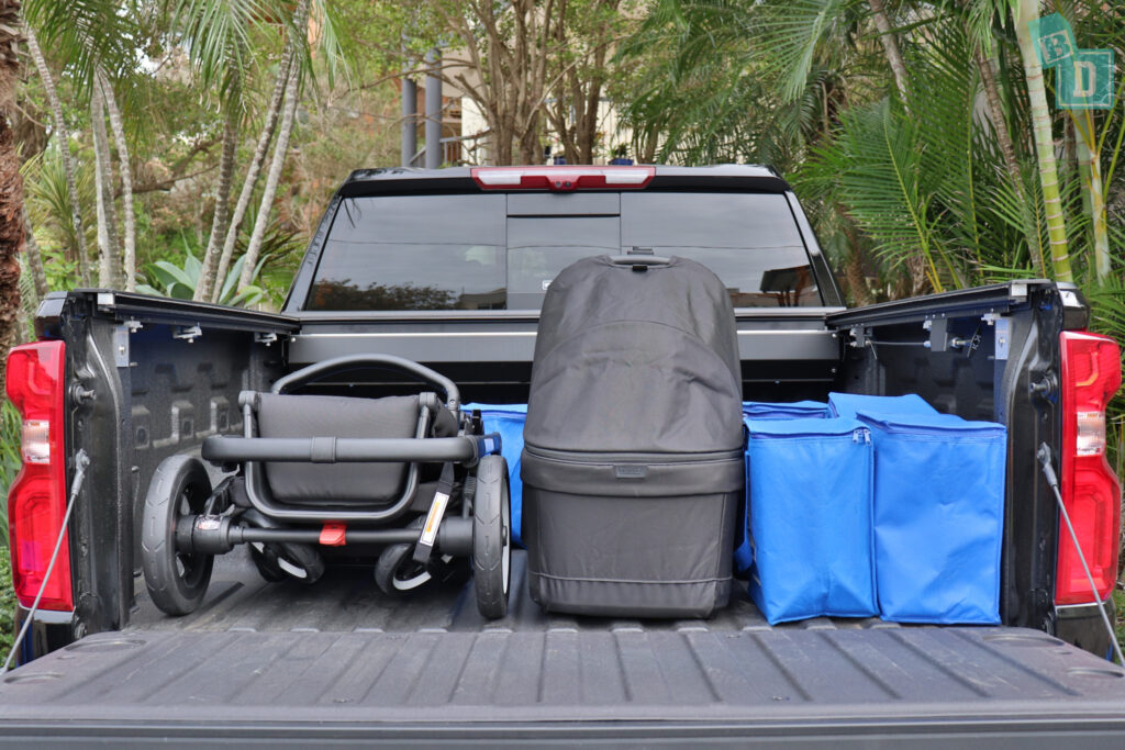 2024 Chevrolet Silverado 1500 LTZ Premium tray space for shopping with tandem stroller pram 
