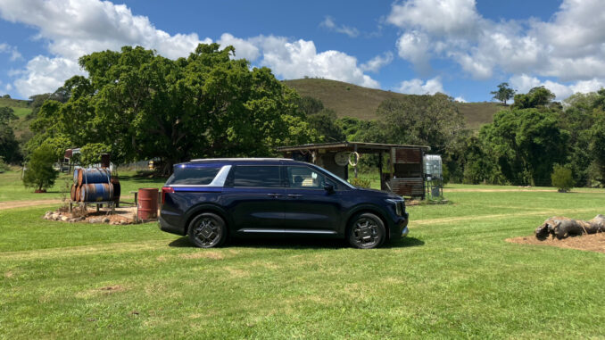 Kia Carnival Hybrid and Swags Girls Weekend Camping