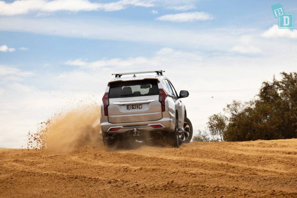 2025 Mitsubishi Pajero Sport sand driving