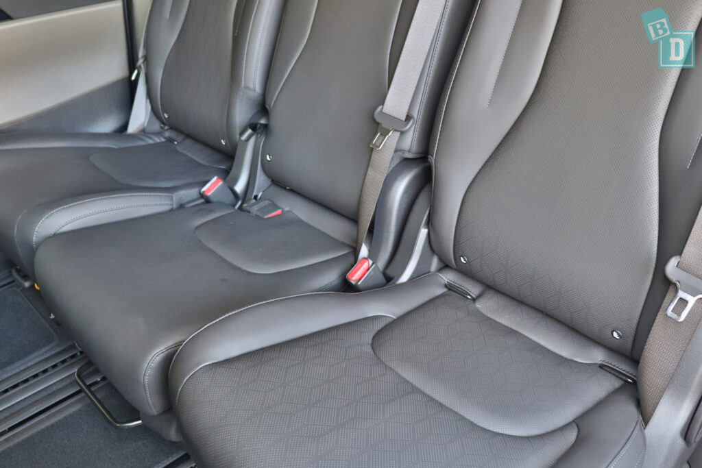 2025 Kia Carnival GT-Line Hybrid ISOFIX child seat anchorages in the second row 