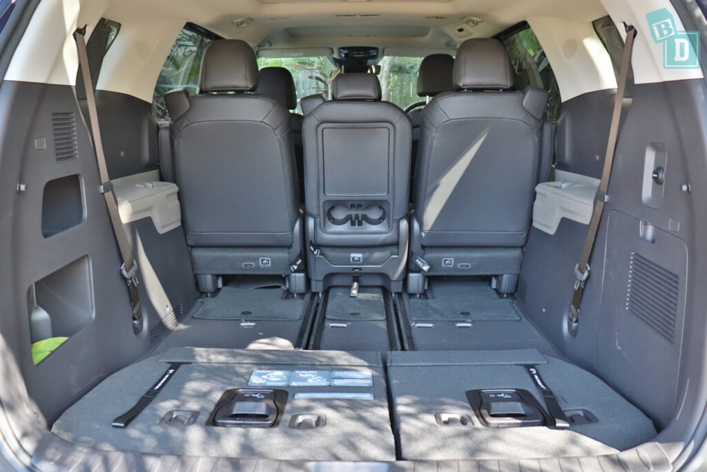 2025 Kia Carnival GT-Line Hybrid top tether child seat anchorages in the second row 