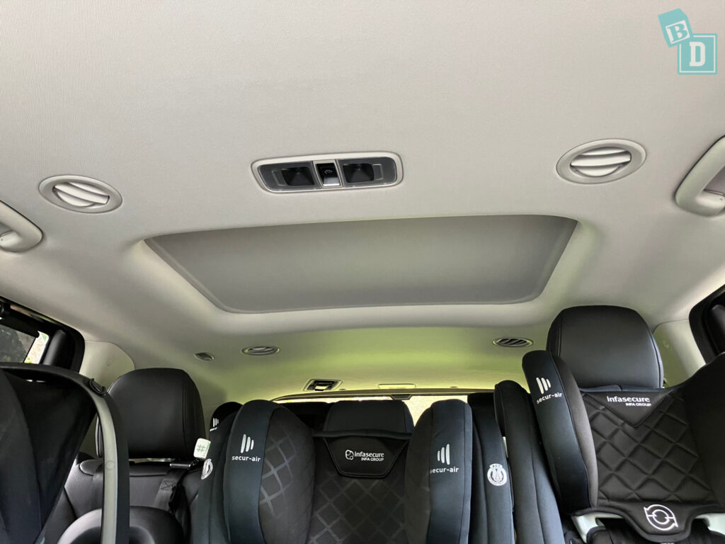 2025 Kia Carnival GT-Line Hybrid with three child seats installed in the second row 