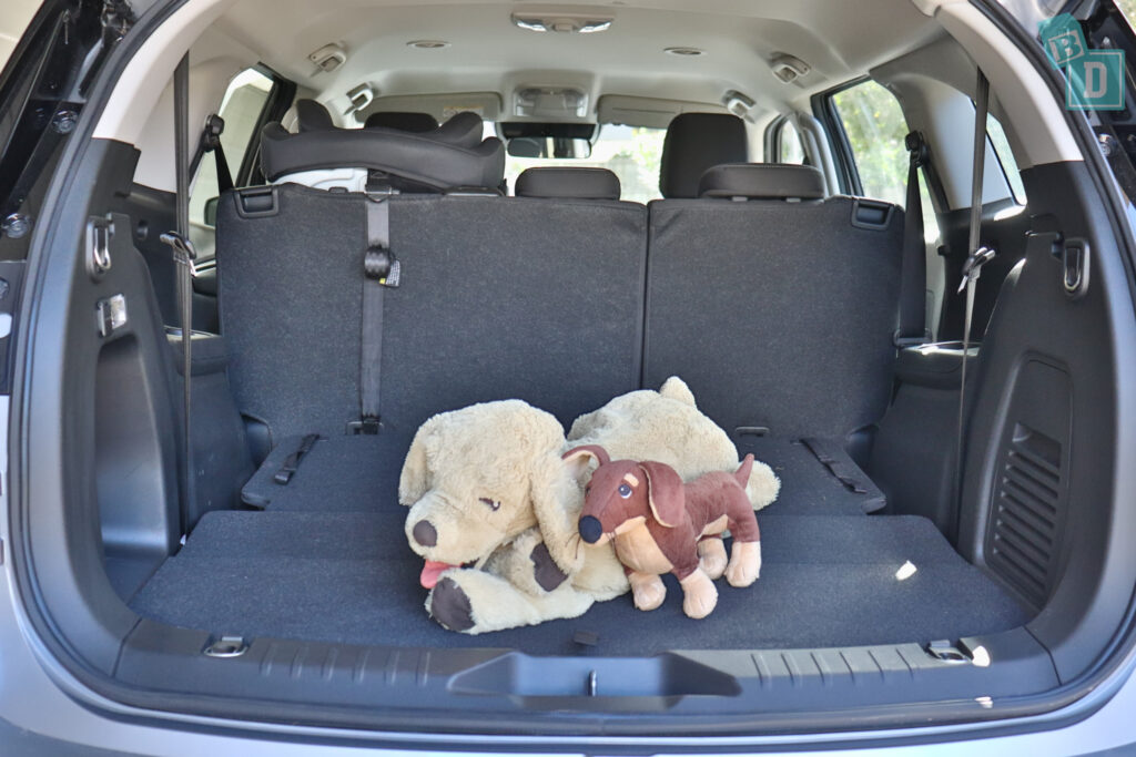 2024 Isuzu MU-X 1.9L LS-M 4X4 boot space for dogs with two rows of seats in use
